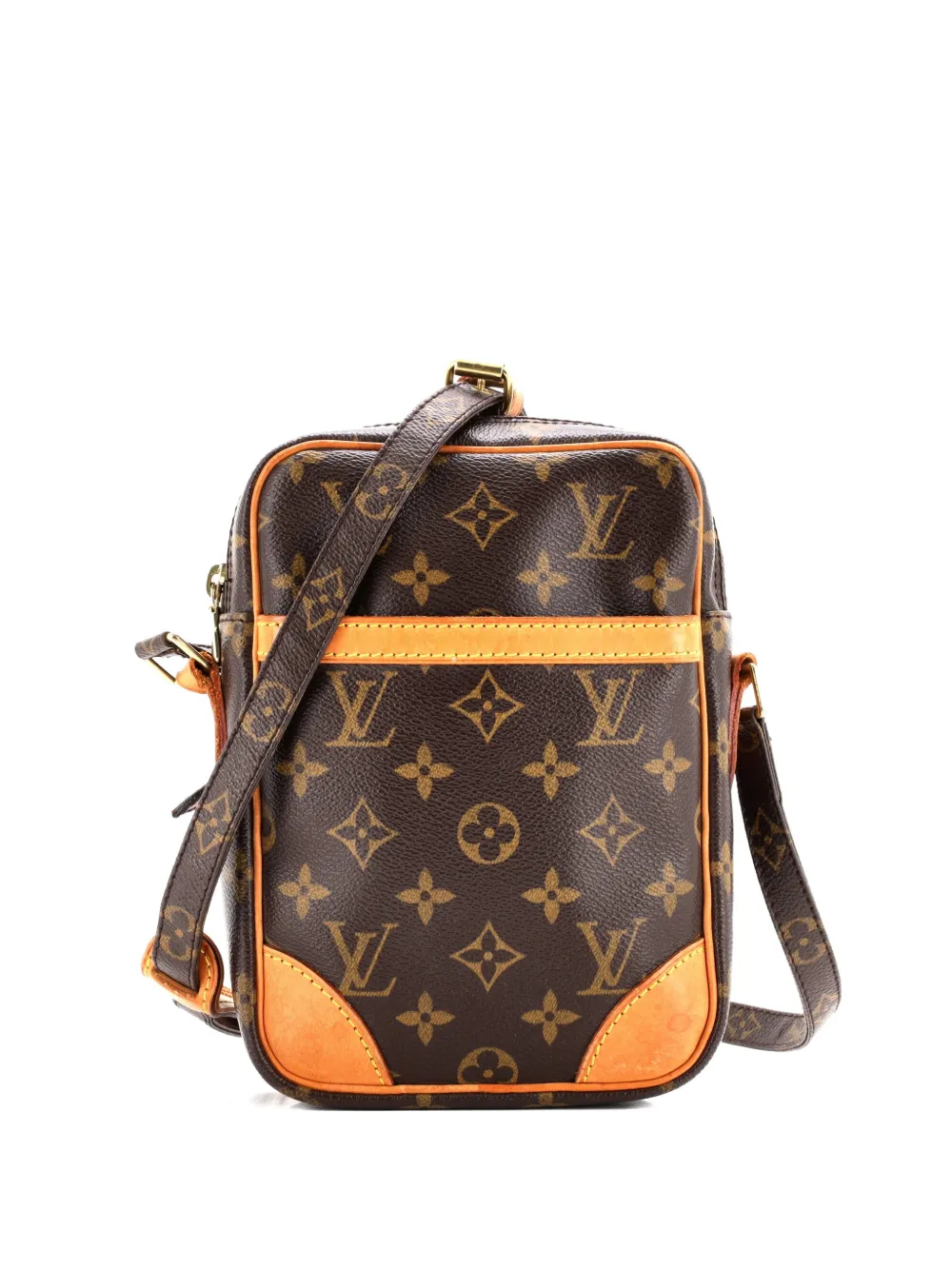 Pre-owned Louis Vuitton Danube Handbag Monogram Canvas Crossbody Bag In Brown