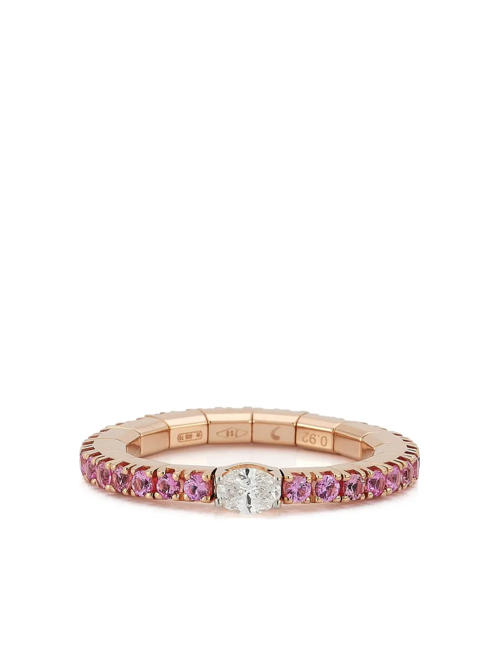 Roberto Demeglio 18k Rose Gold Diamond And Sapphire Ring In Multi