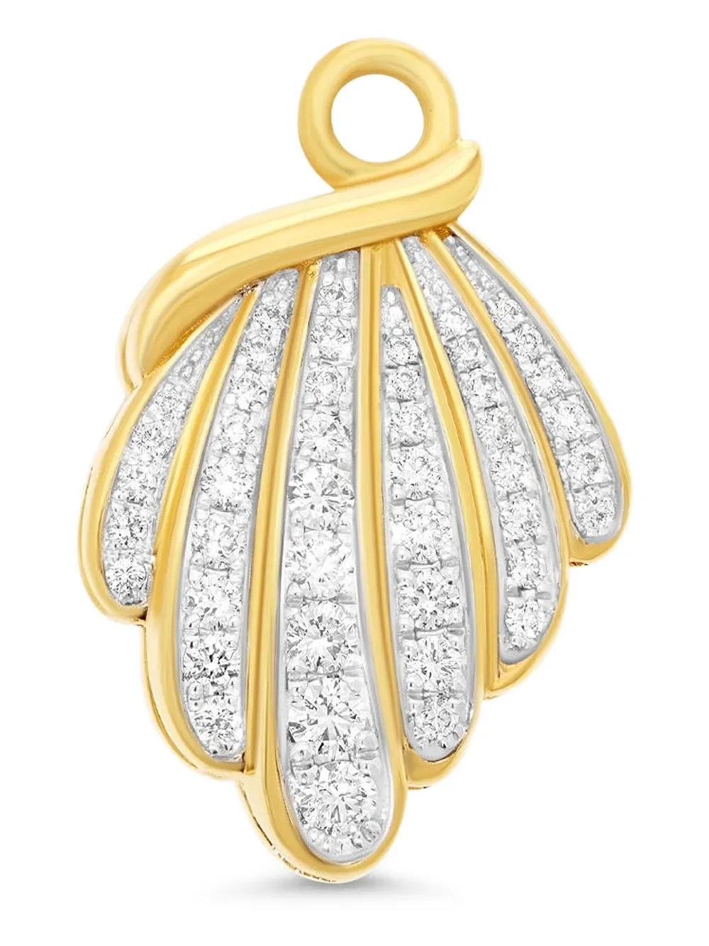 Sara Weinstock 18K yellow gold Papua sea-shell diamond charm - Oro