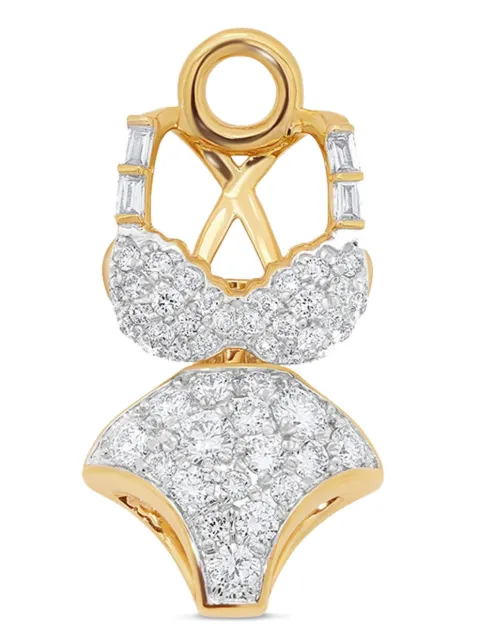 Sara Weinstock 18K yellow gold Papua bikini-shape diamond  charm