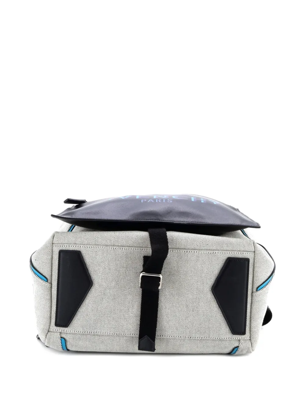 Pre-owned Givenchy Bond Canvas With Leather Large Backpack In Blue