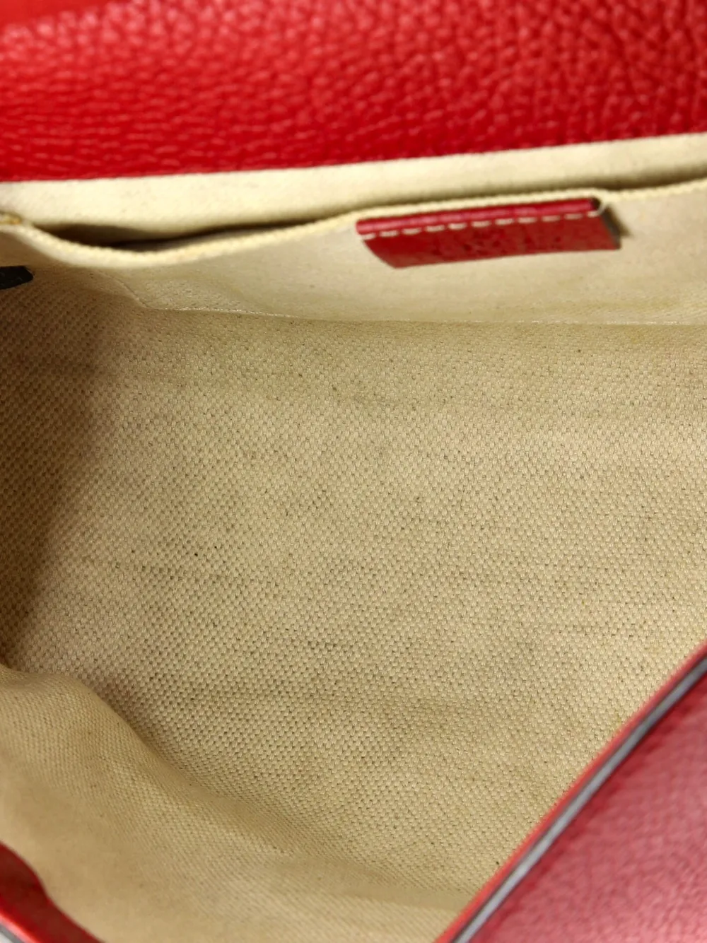 GUCCI Pre-owned Gg Marmont Top Handle Bag Leather Mini Satchel In Red