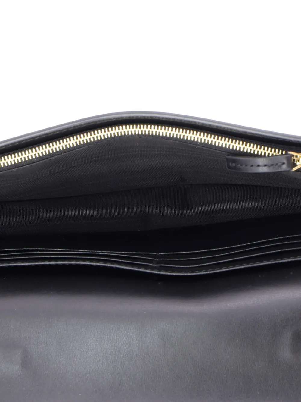 Pre-owned Gucci Petite Gg Marmont Chain Wallet Gg Matelasse Leather Mini Crossbody Bag In Black