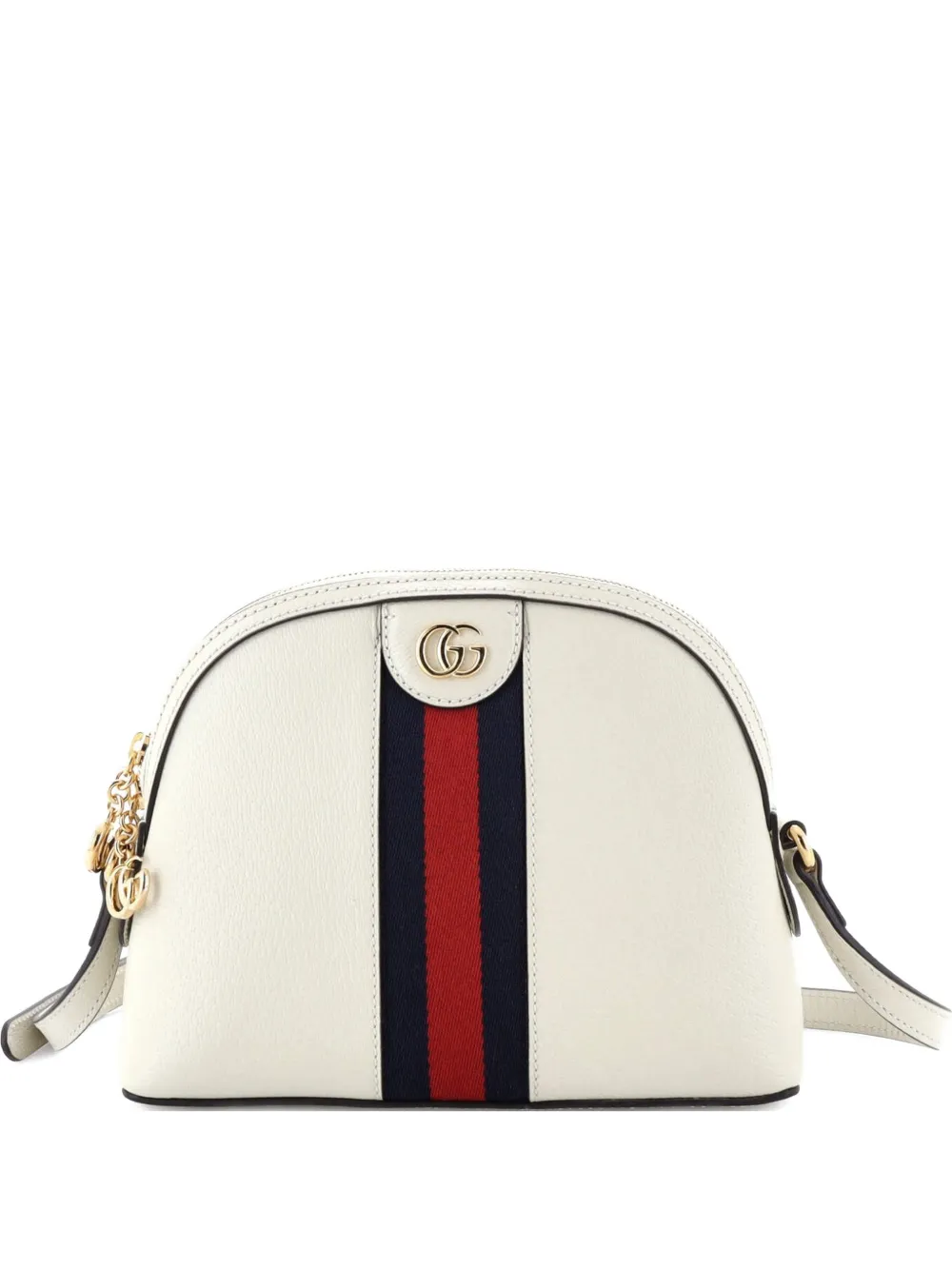 Gucci Pre-Owned Ophidia Dome Shoulder Bag Leather Small crossbody bag - Bianco