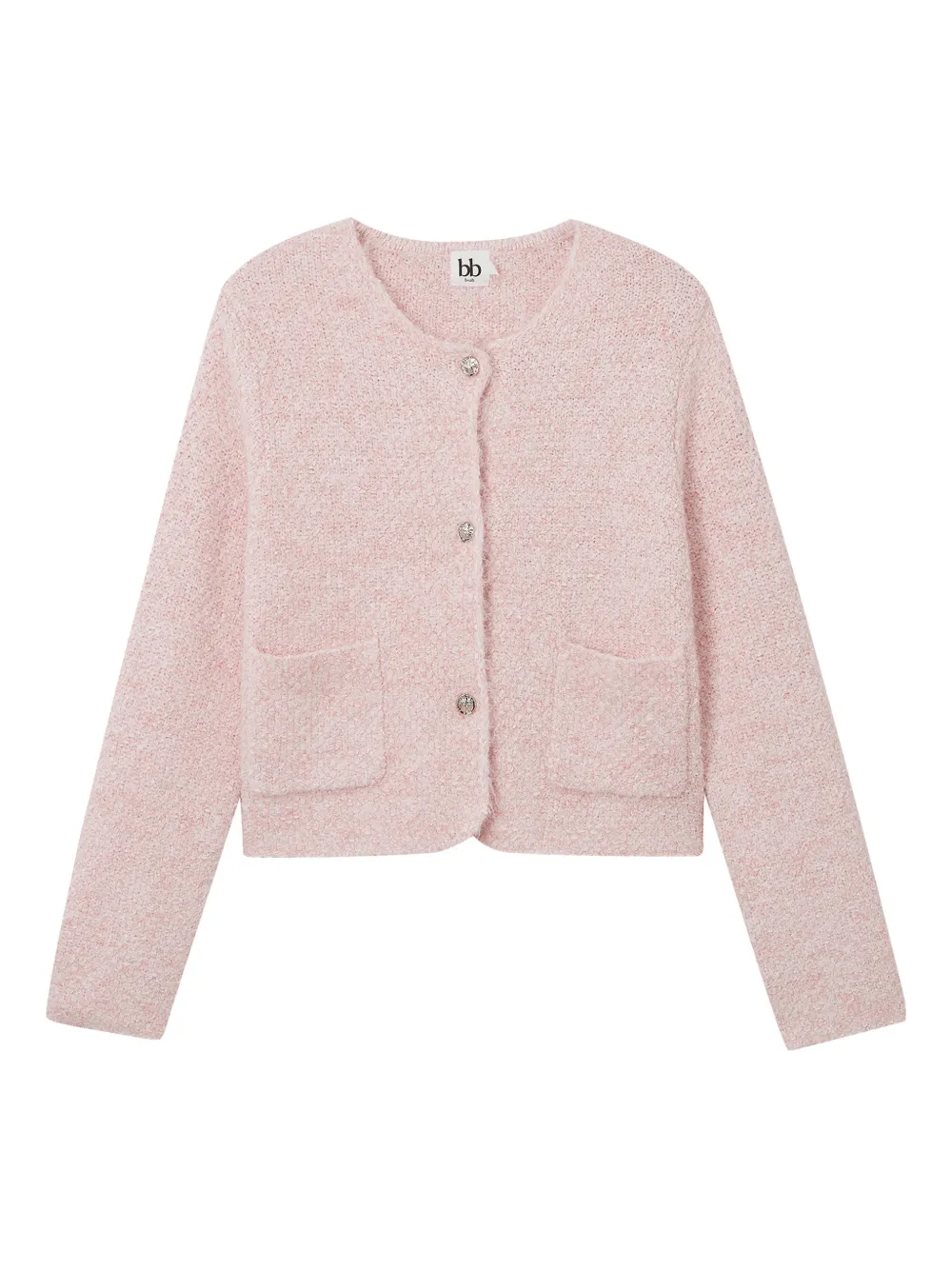 B+ab Pockets Buttoned Cardigan In Pink