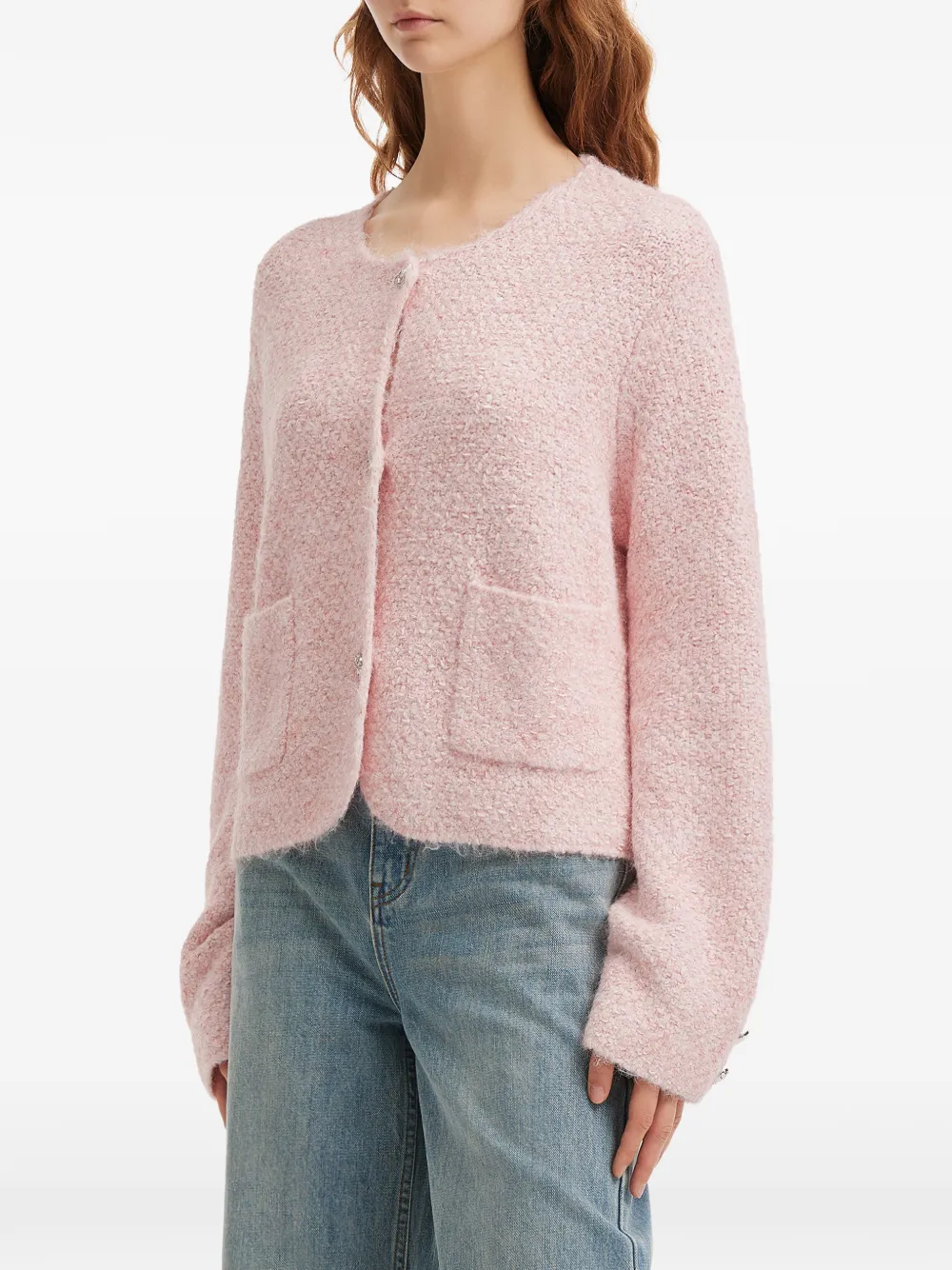  B+ab Pockets Buttoned Cardigan - Pink 