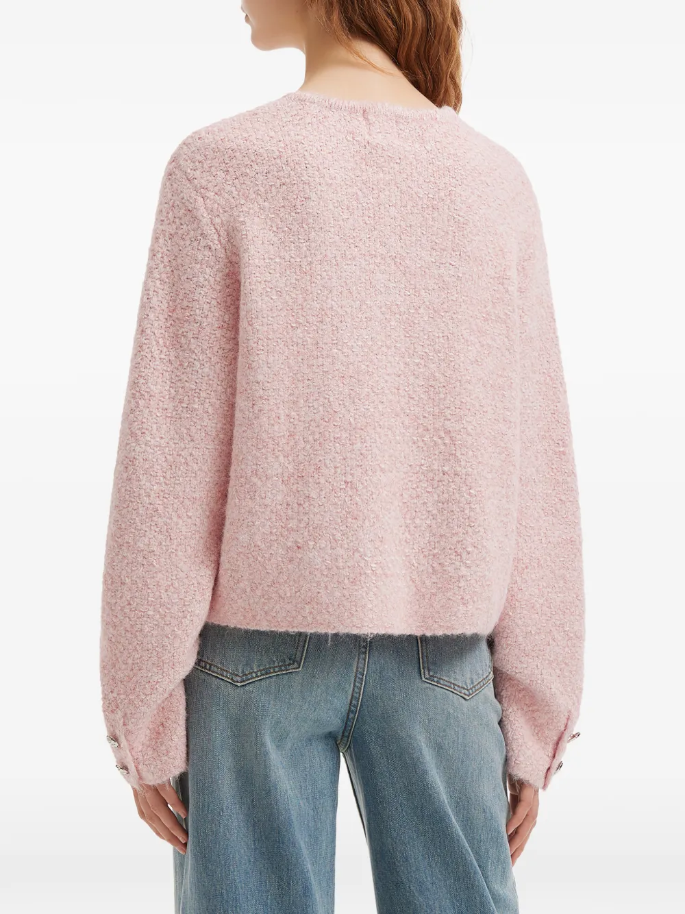 b+ab Vest met zak en knoop Roze