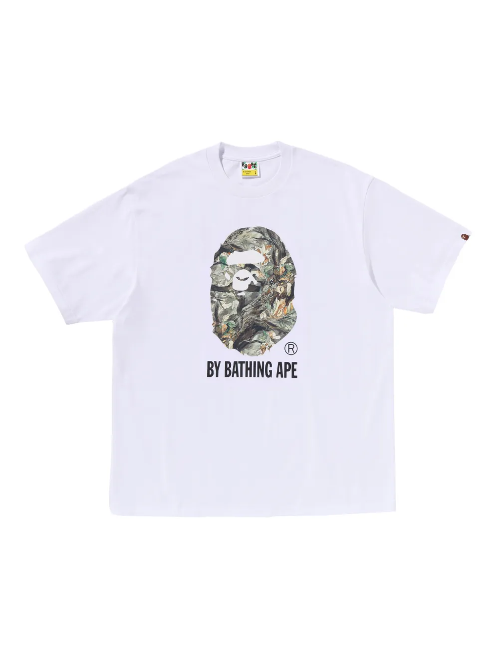 A BATHING APE® playera con estampado militar | blanco | Image 1