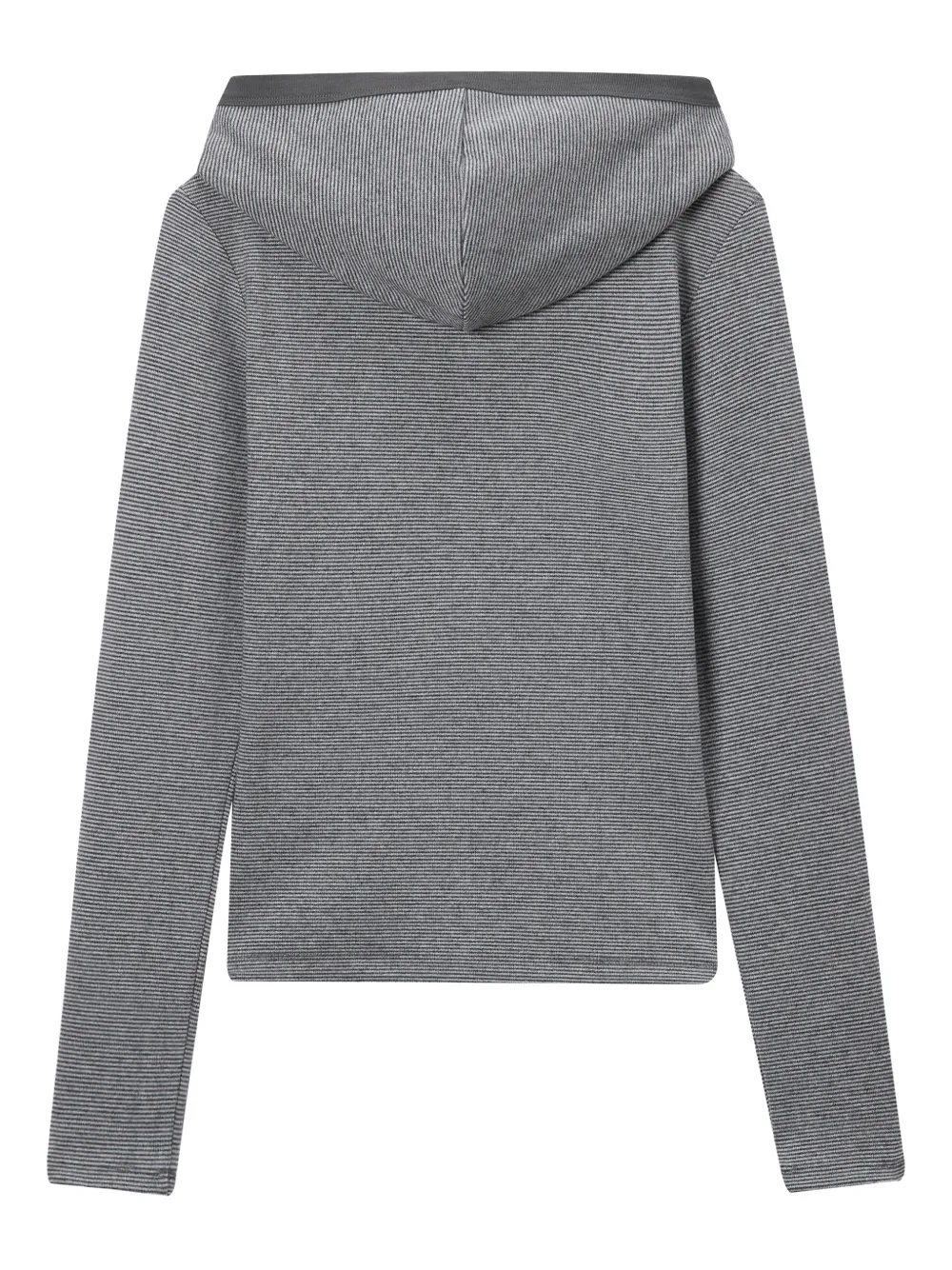 Mini Cream Striped Hoodie In Gray