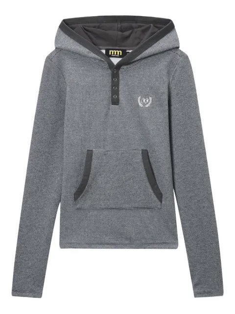 Mini Cream striped hoodie