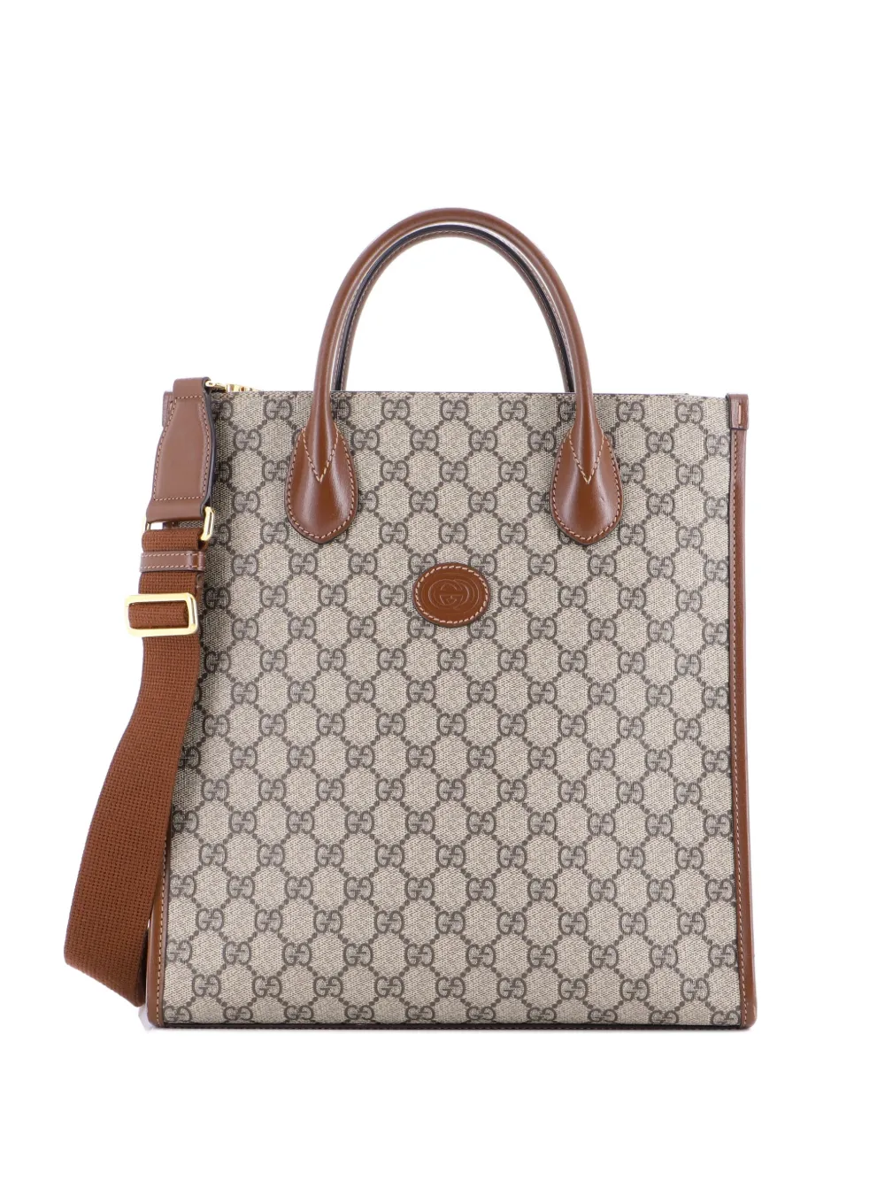 Gucci Pre-Owned Interlocking G GG Coated Canvas Vertical tote bag - Brown
