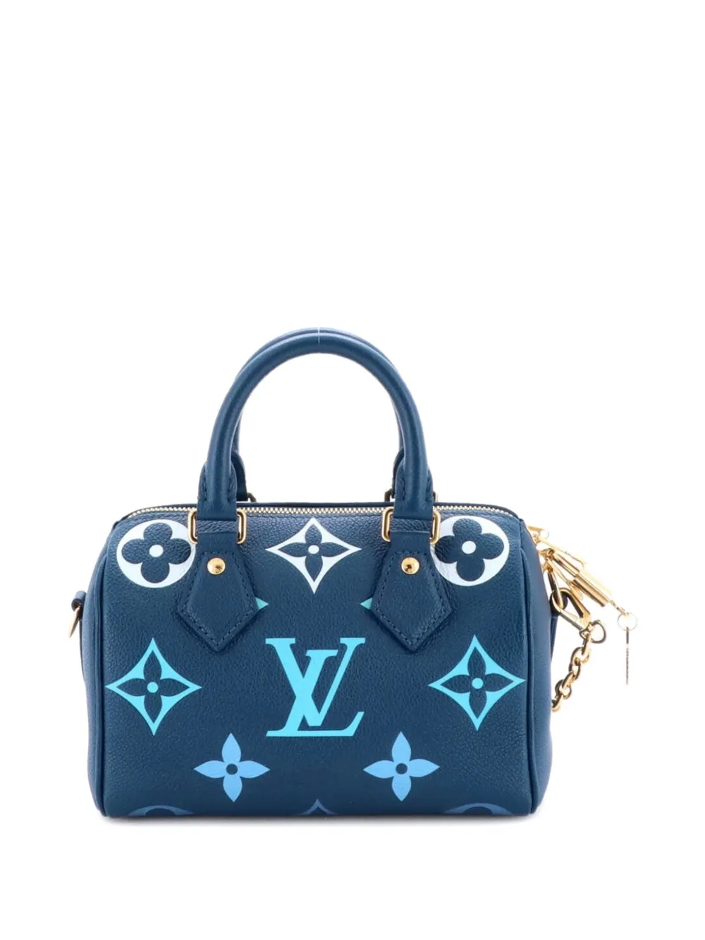 Pre-owned Louis Vuitton Speedy Bandouliere Bag Degrade Monogram Empreinte Giant 20 Satchel In Blue