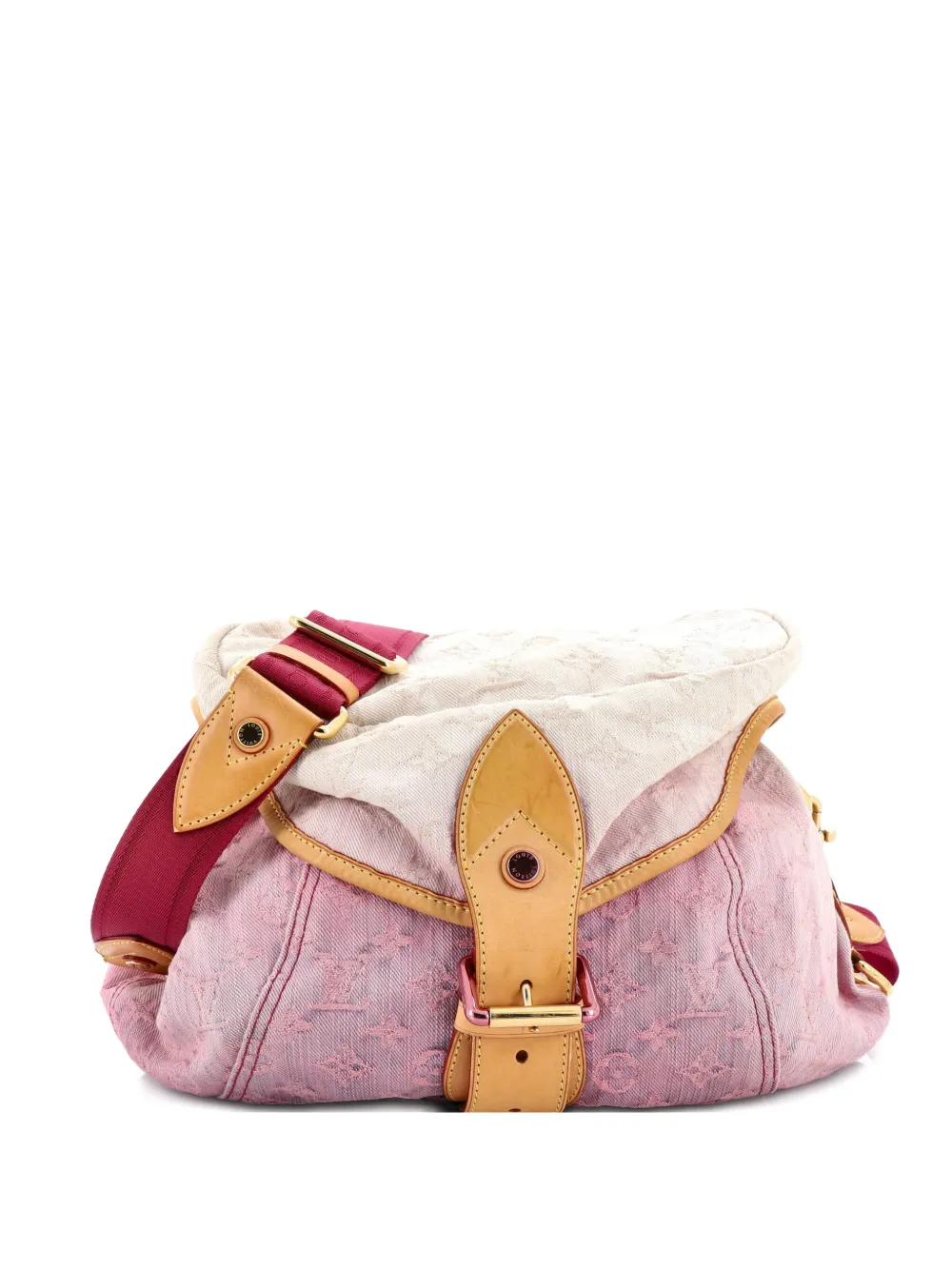 Pre-owned Louis Vuitton Sunshine Handbag Denim Crossbody Bag In Neutral