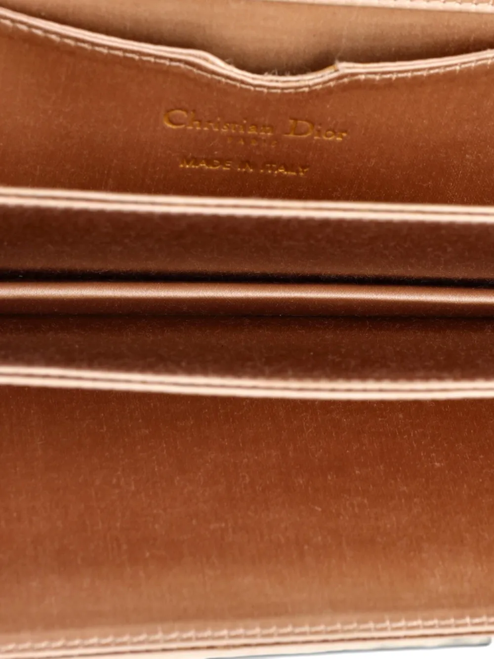 Pre-owned Dior Bee Leather Clutch Bag In Neutral