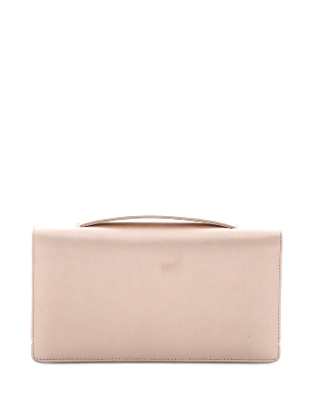 Pre-owned Dior Bee Leather Clutch Bag In Neutral
