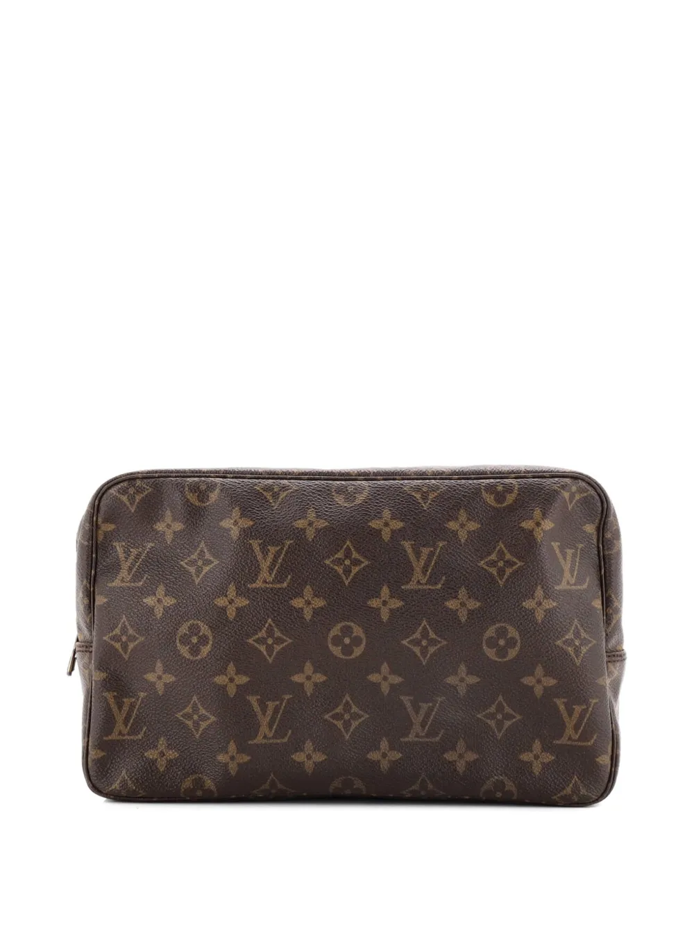 Pre-owned Louis Vuitton Trousse Toiletry Monogram Canvas 28 Pouch In Brown
