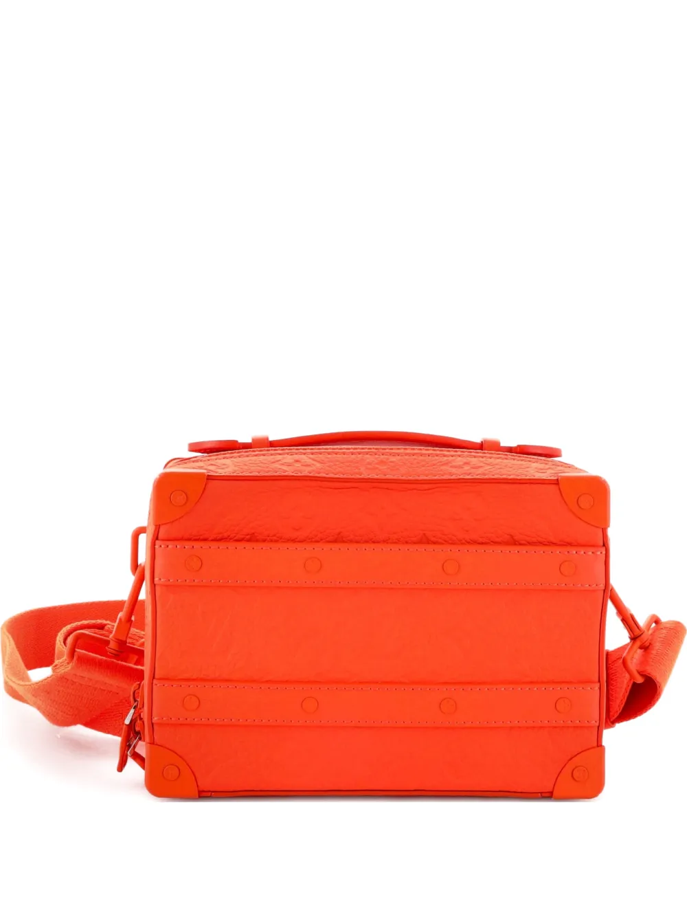 Pre-owned Louis Vuitton Handle Soft Trunk Bag Monogram Taurillon Leather Crossbody Bag In Orange