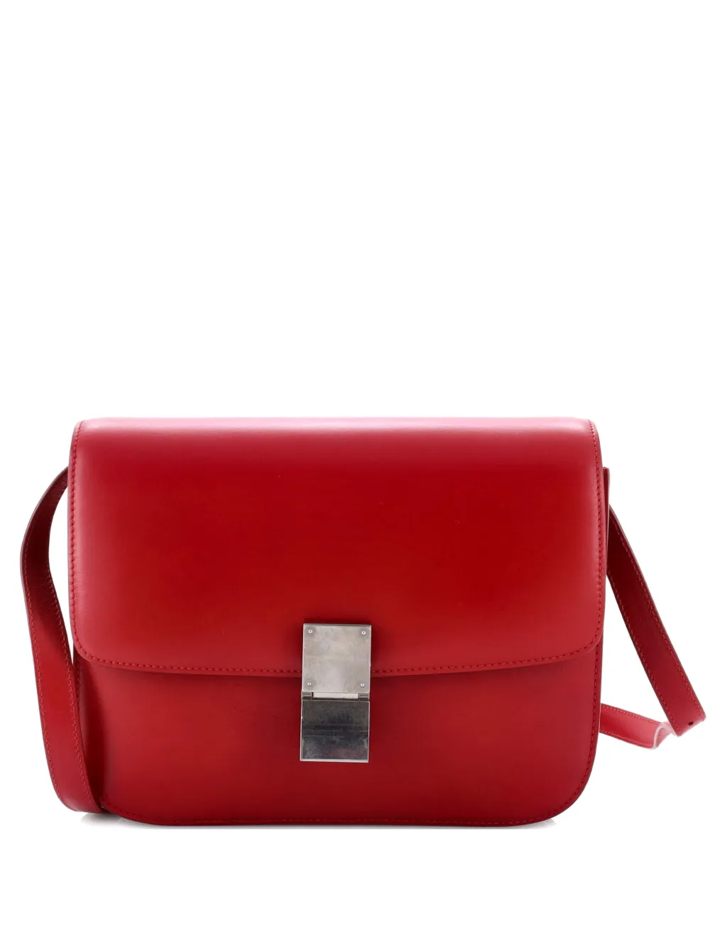 Celine Pre-Owned Classic Box Bag Smooth Leather Medium crossbody bag - Rosso