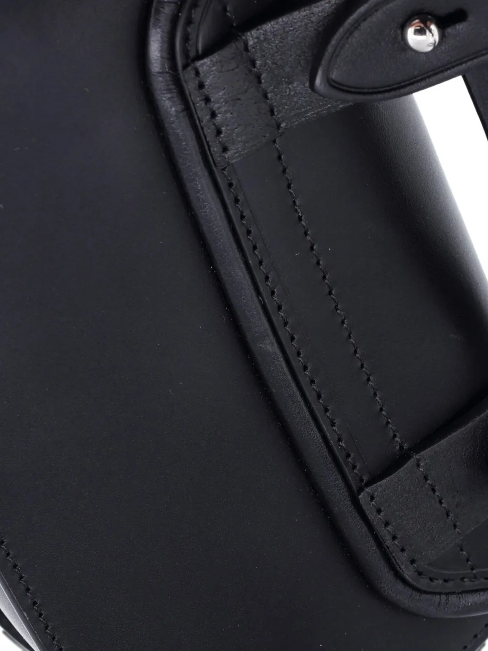 Pre-owned Gucci Bamboo 1947 Leather Mini Belt Bag In Black