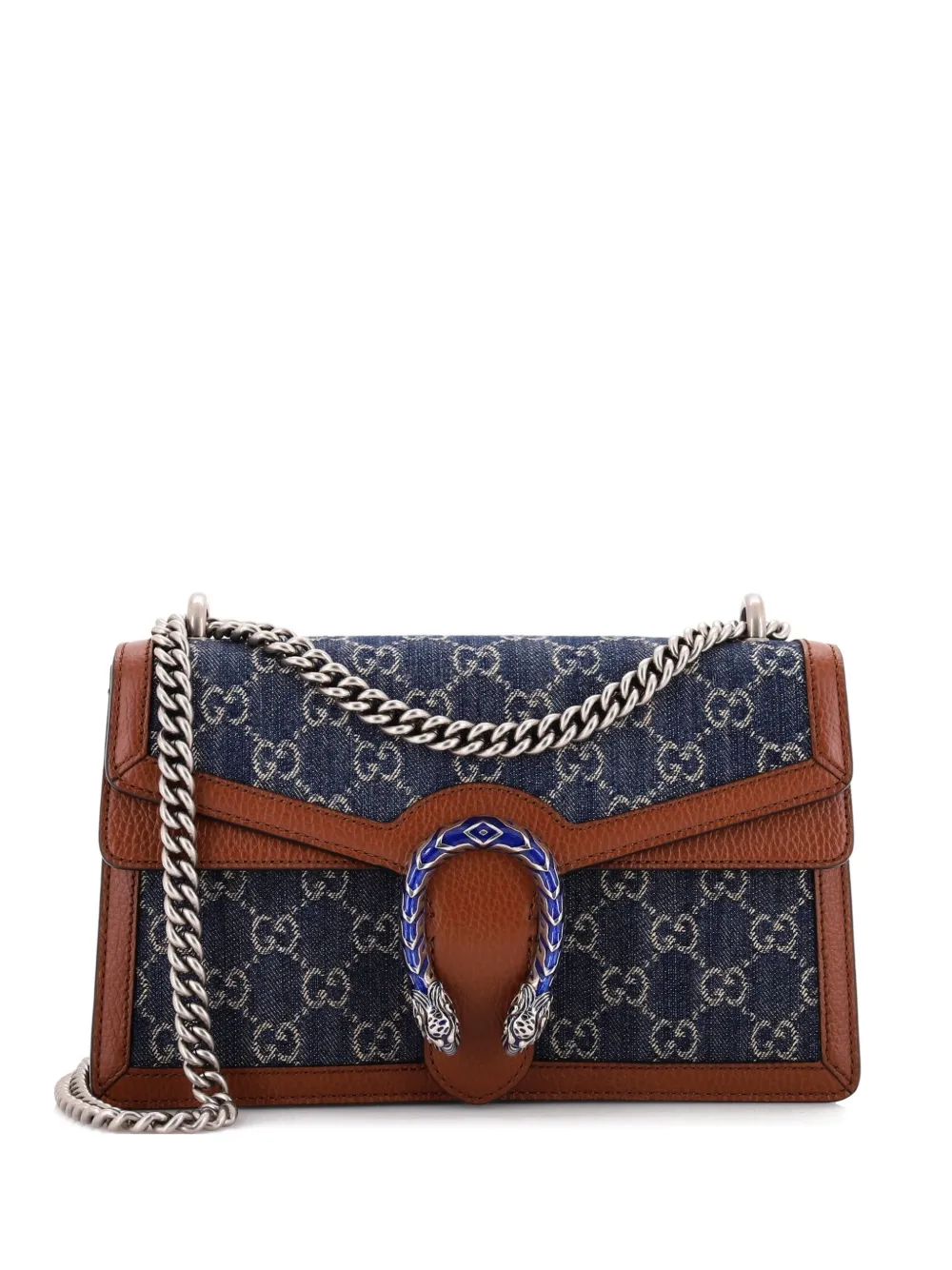 Pre-owned Gucci Dionysus Bag Gg Denim Small Shoulder Bag In Blue