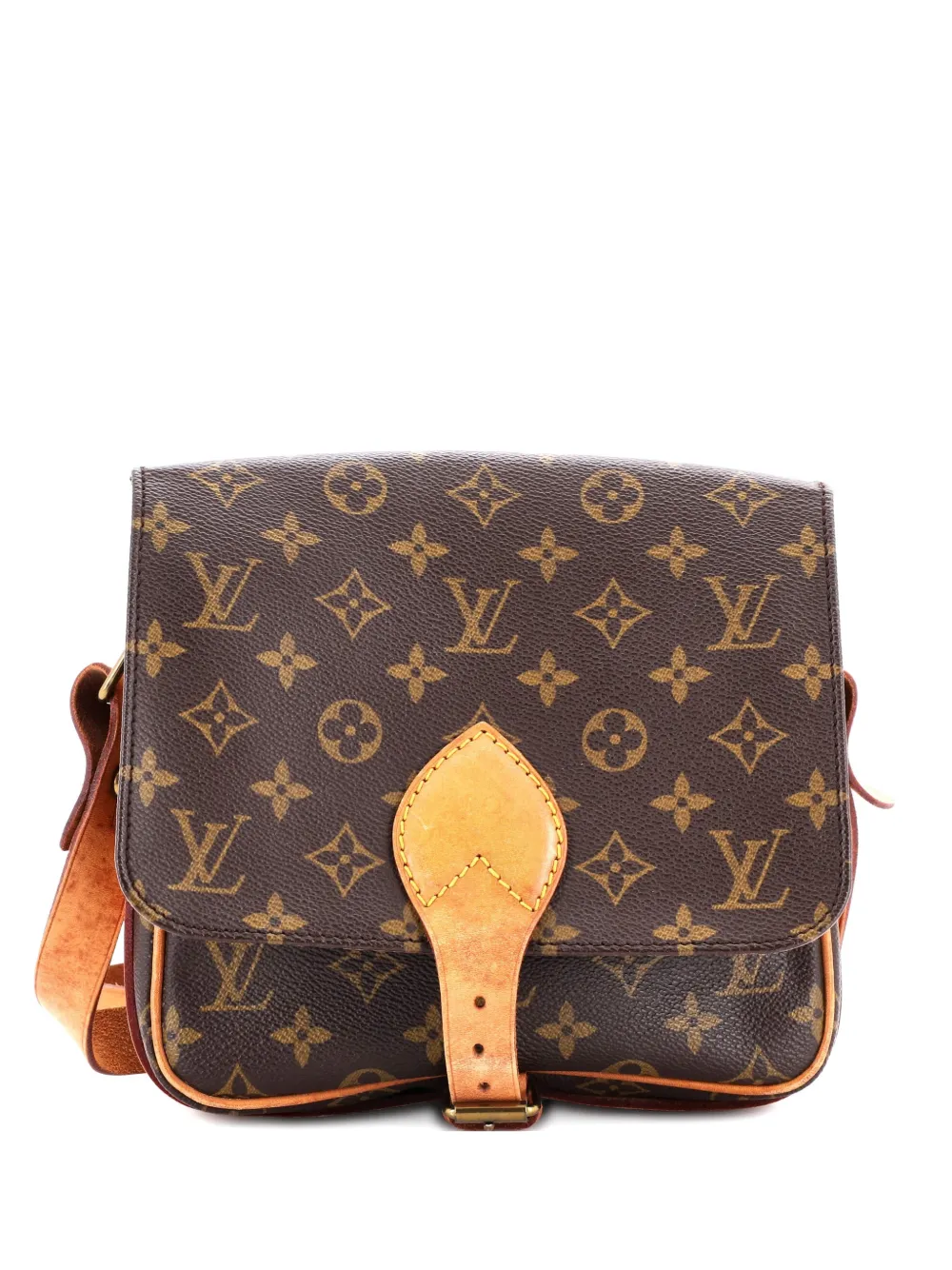Louis Vuitton Pre-Owned Cartouchiere Handbag Monogram Canvas MM crossbody bag - Marrone