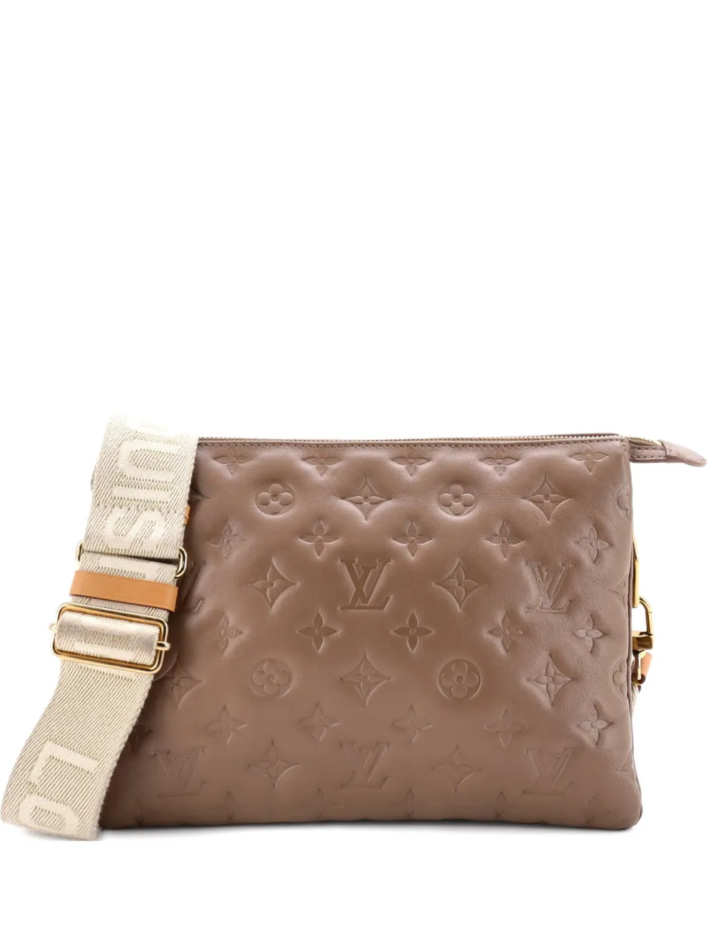 Pre-owned Louis Vuitton Coussin Bag Monogram Embossed Lambskin Pm Crossbody Bag In Brown