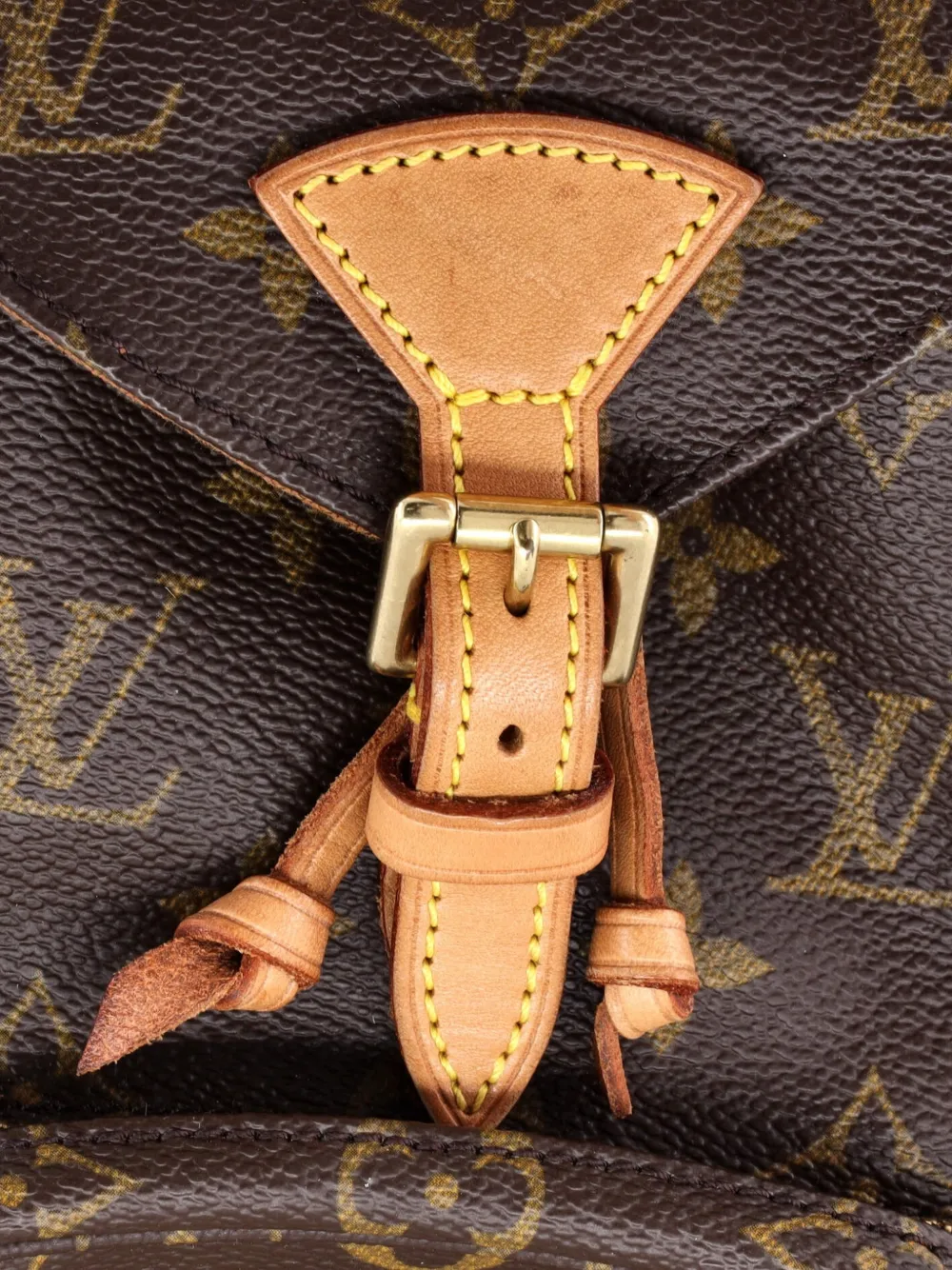 Pre-owned Louis Vuitton Vintage Montsouris Monogram Canvas Pm Backpack In Brown