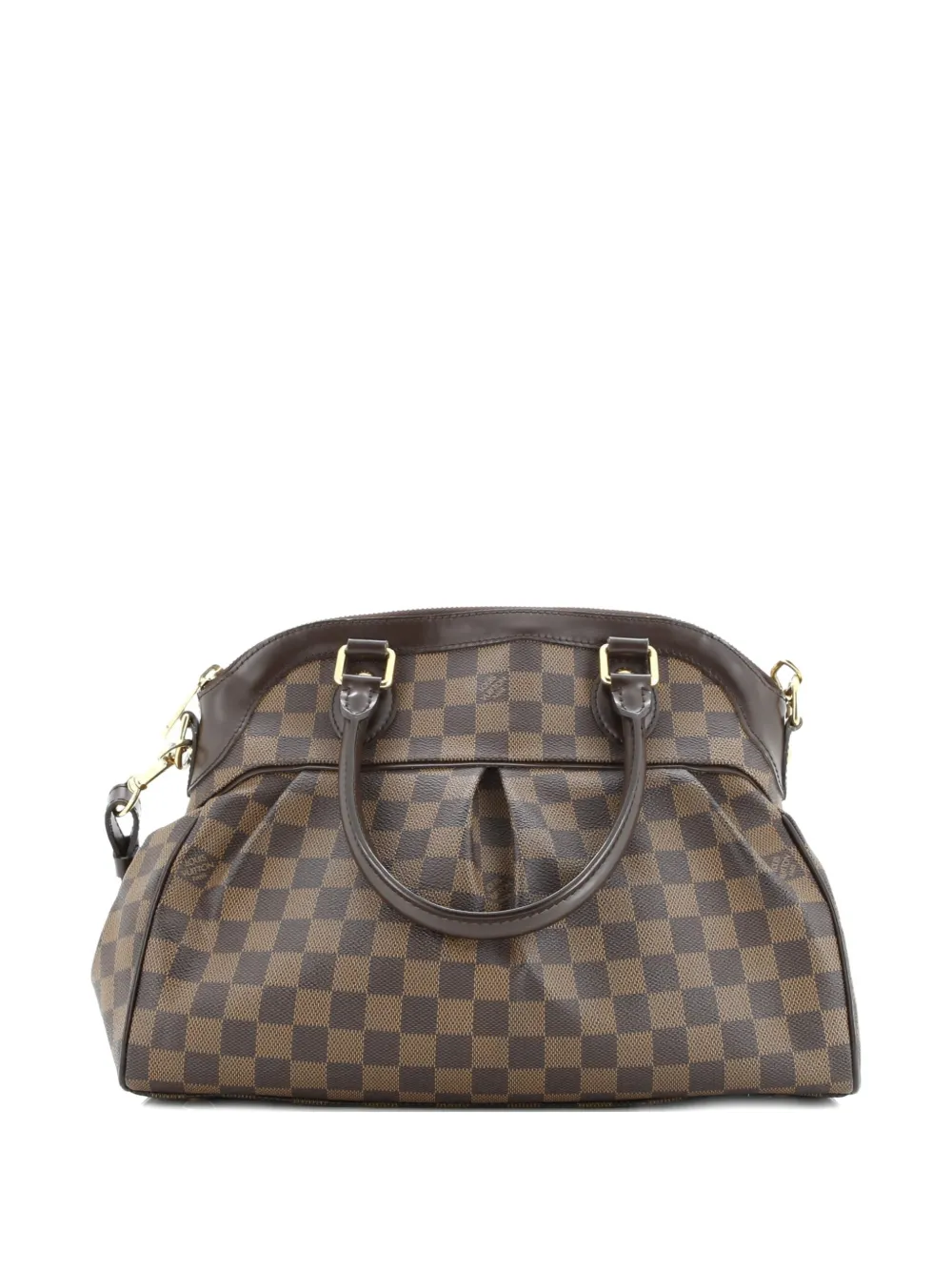 Pre-owned Louis Vuitton Trevi Handbag Damier Pm Satchel In Brown