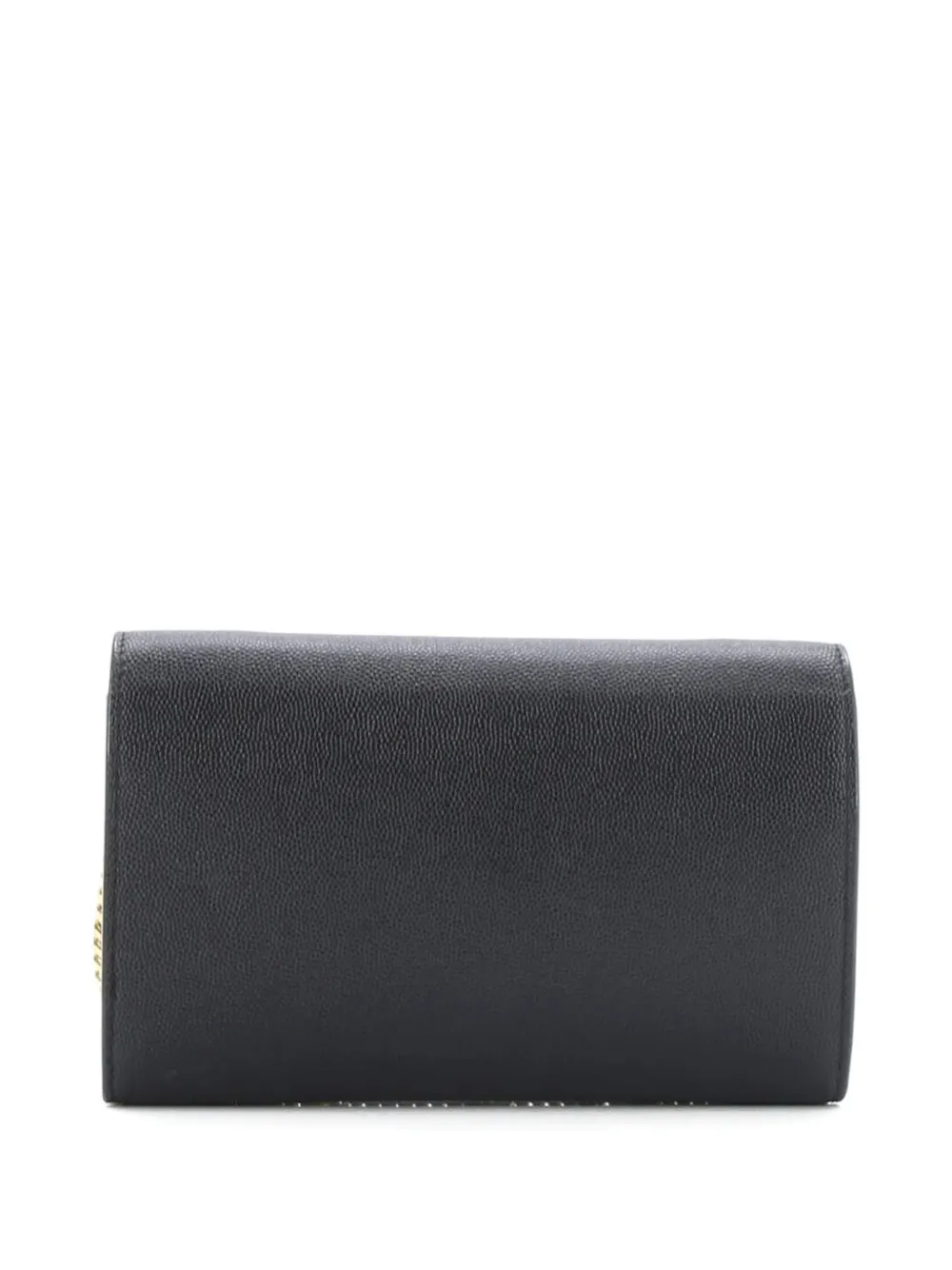 SAINT LAURENT Pre-owned Uptown Chain Wallet Leather Crossbody Bag In Black