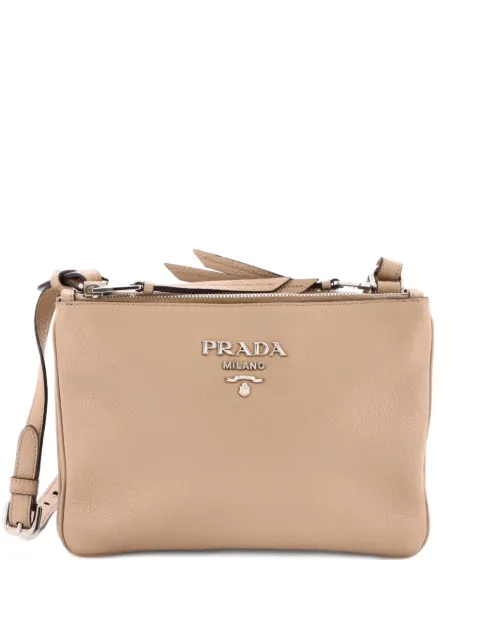 Prada Pre-Owned Double Zip Vitello Daino Small crossbody bag
