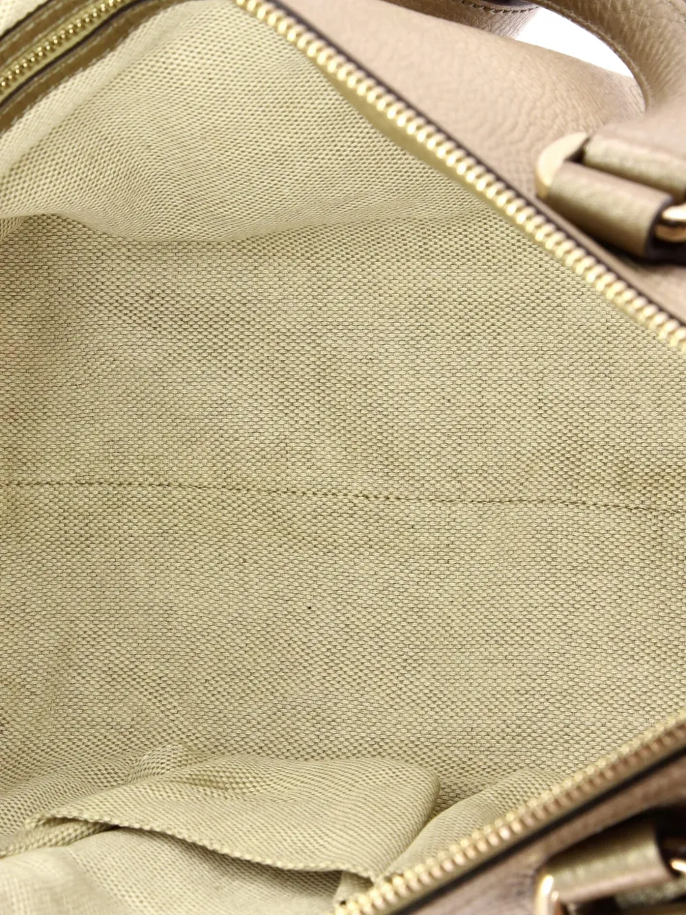 Pre-owned Gucci Soho Convertible Soft Top Handle Bag Leather Satchel In Gold