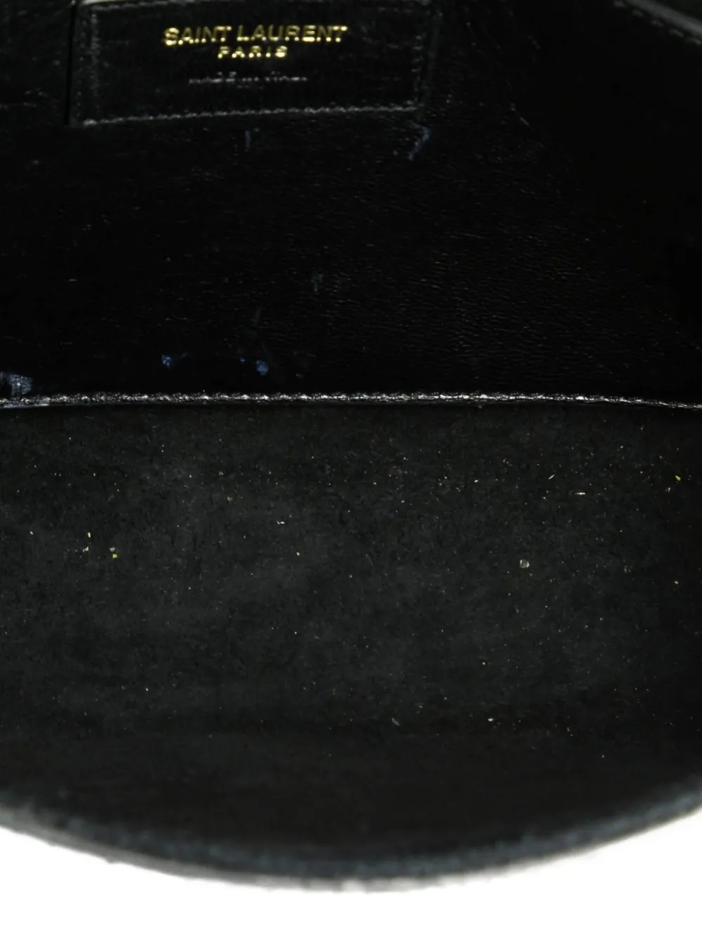 SAINT LAURENT Pre-owned Classic Monogram Tassel Python Embossed Leather Medium Crossbody Bag In Black