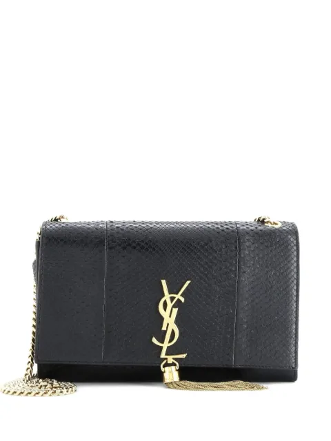 Saint Laurent Pre-Owned Classic Monogram Tassel Python Embossed Leather Medium crossbody bag