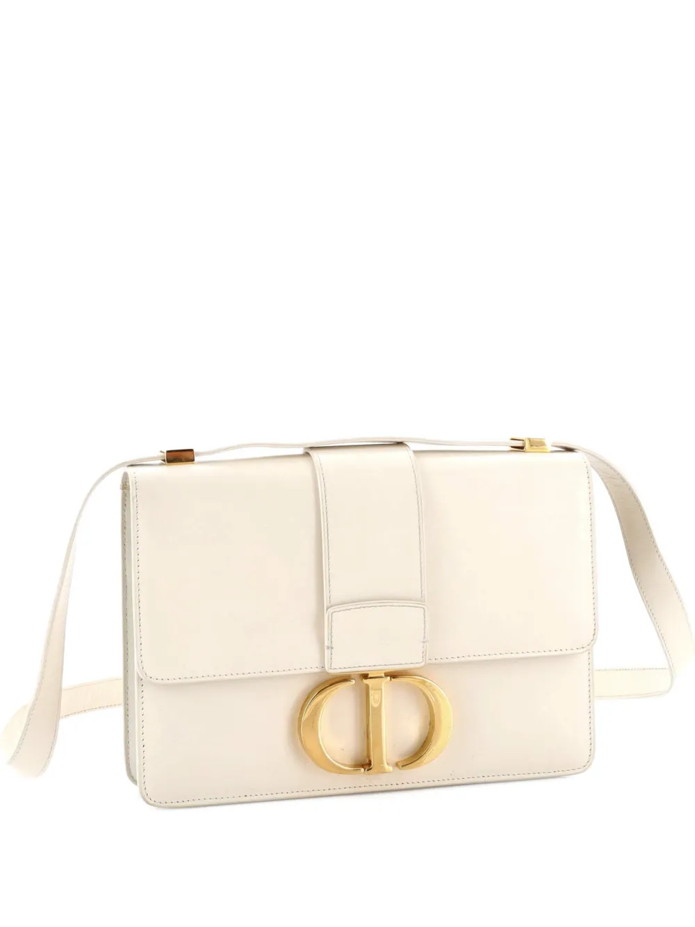 Christian Dior Pre-Owned 30 Montaigne Flap Bag Leather shoulder bag - Bianco