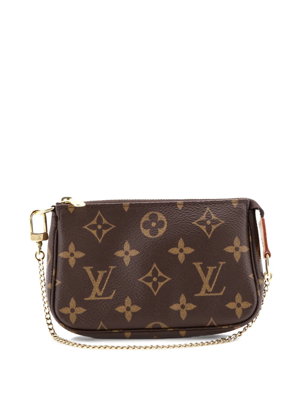 Pre-owned Louis Vuitton Pochette Accessoires Monogram Canvas Mini Clutch Bag In Brown