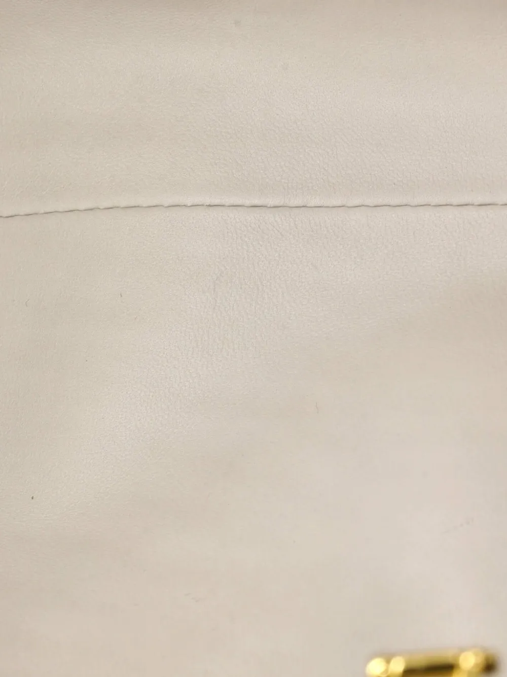 Pre-owned Bottega Veneta Lauren 1980 With Chain Intrecciato Nappa Teen Clutch Bag In Neutral