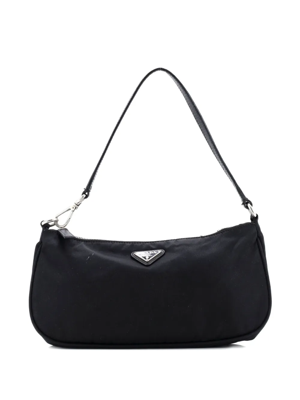 Prada Pre-Owned Pochette Shoulder Bag Tessuto Small hobo bag - Nero
