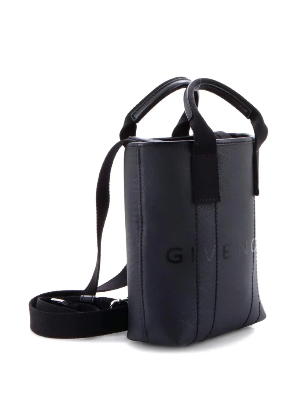 GIVENCHY Pre-owned G-essentials Coated Canvas Small Tote Bag In Black