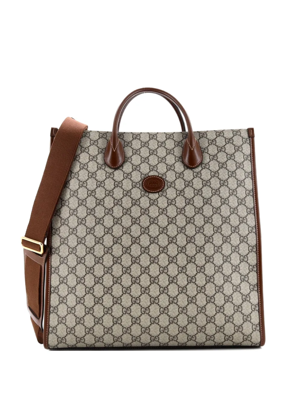 Gucci Pre-Owned Vertical Structured Top Handle Open GG Coated Canvas Medium tote bag | marrón | Image 1