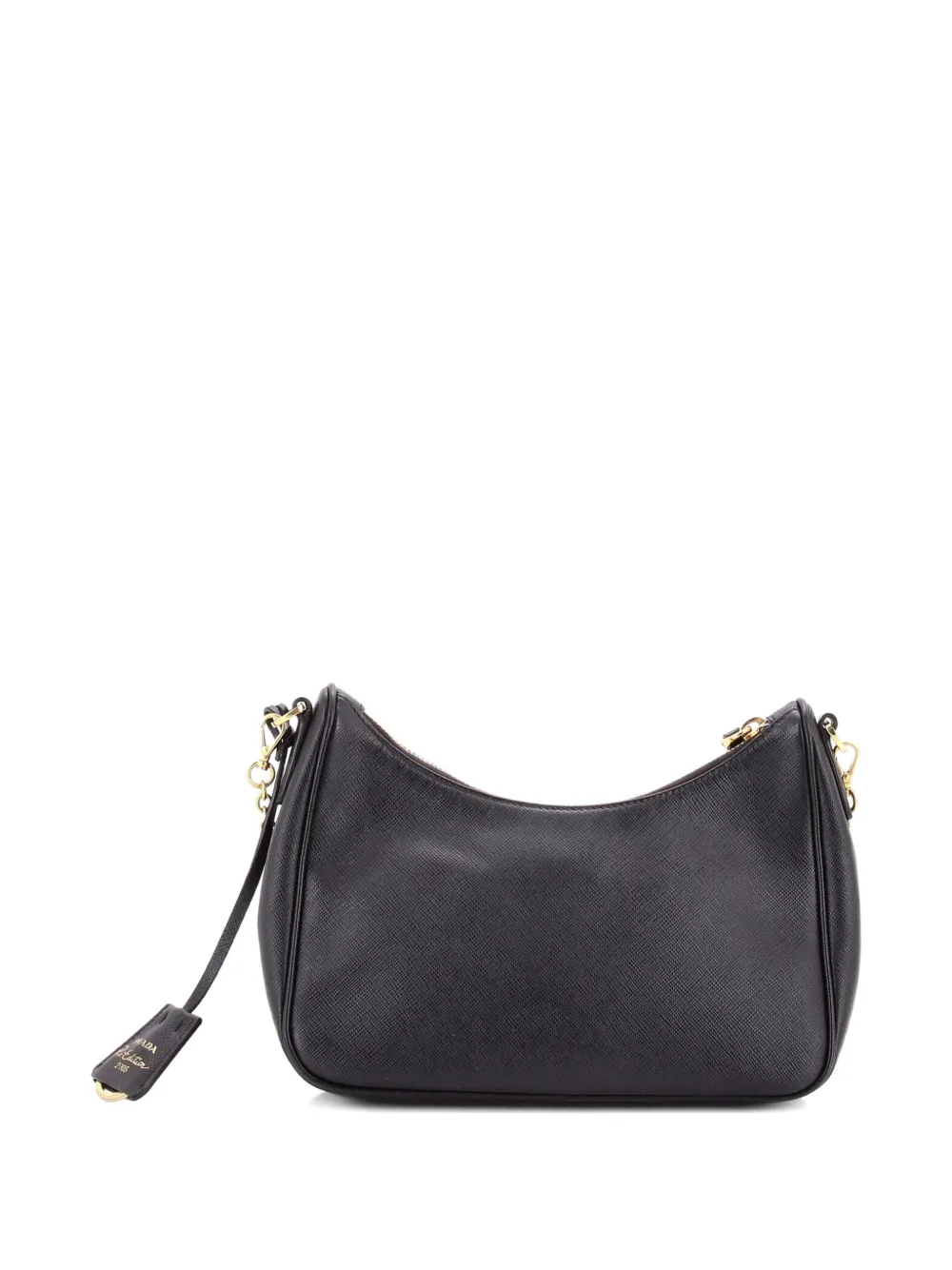 Pre-owned Prada Re-edition 2005 Shoulder Bag Saffiano Leather Small Crossbody Bag In Black