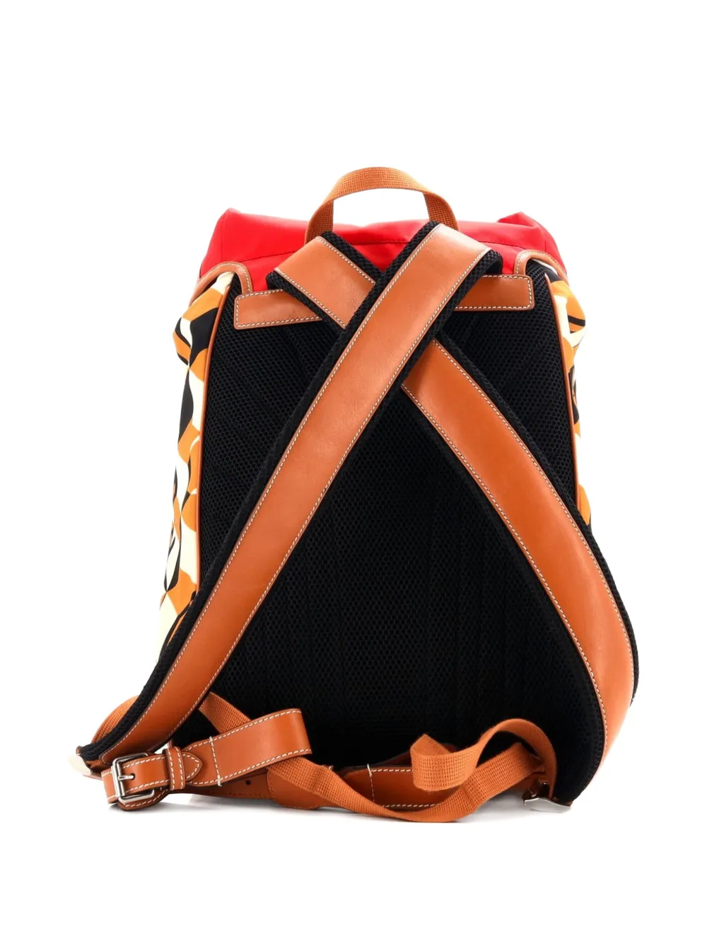 Gucci Pre-Owned Interlocking G Patch Flap Buckle Printed Nylon with Canvas and Leather backpack | Pre-Owned | Image 2