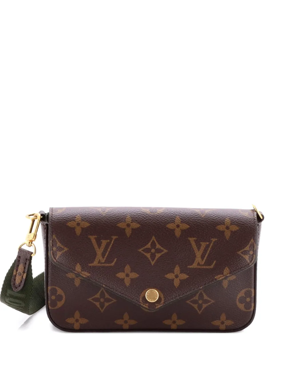 Louis Vuitton Pre-Owned Felicie Strap & Go Handbag Monogram Canvas crossbody bag - Braun