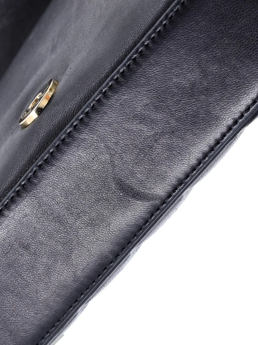 CHANEL Pre-owned Chocolate Bar Cc Flap Bag Quilted Leather East West Shoulder Bag In Black