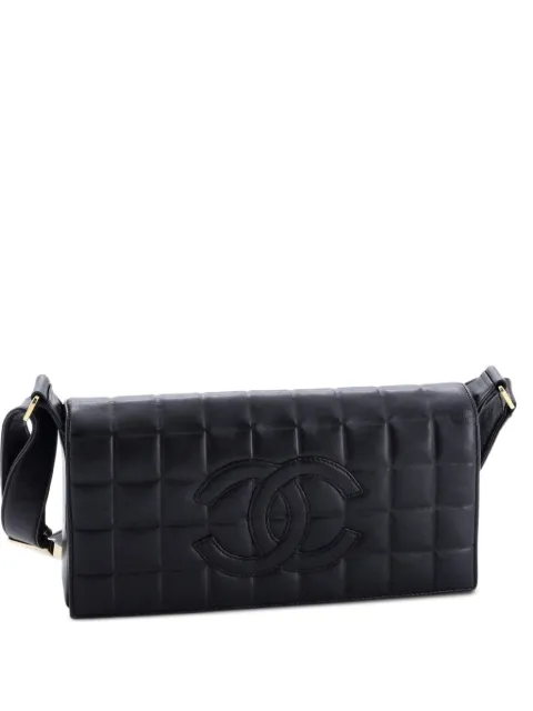 CHANEL Pre-Owned Chocolate Bar CC Flap Bag Quilted Leather East West shoulder bag