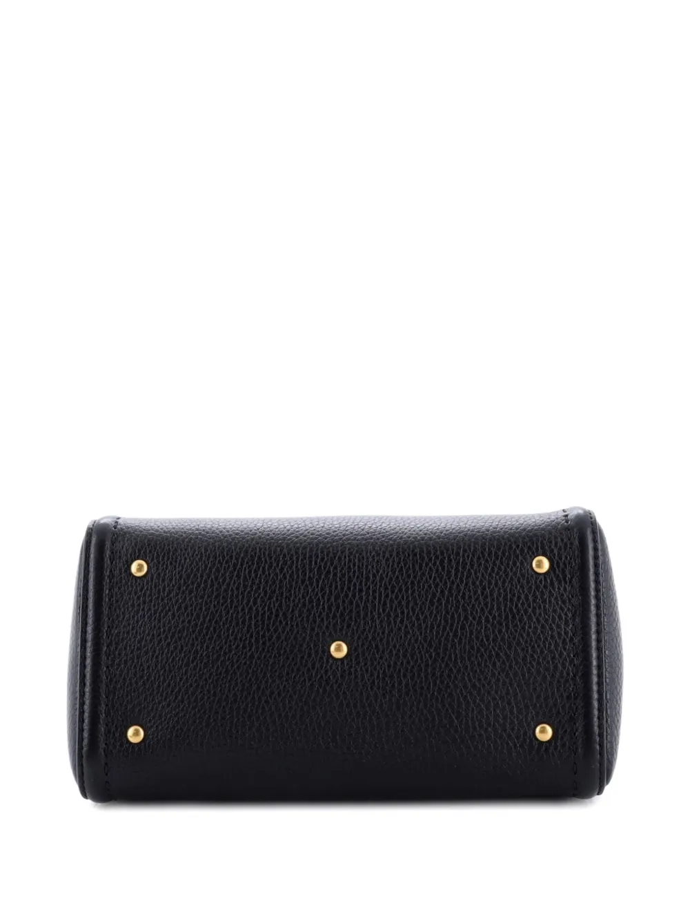 Pre-owned Valentino Garavani Vlogo All Time Top Handle Bag Leather Small Satchel In Black