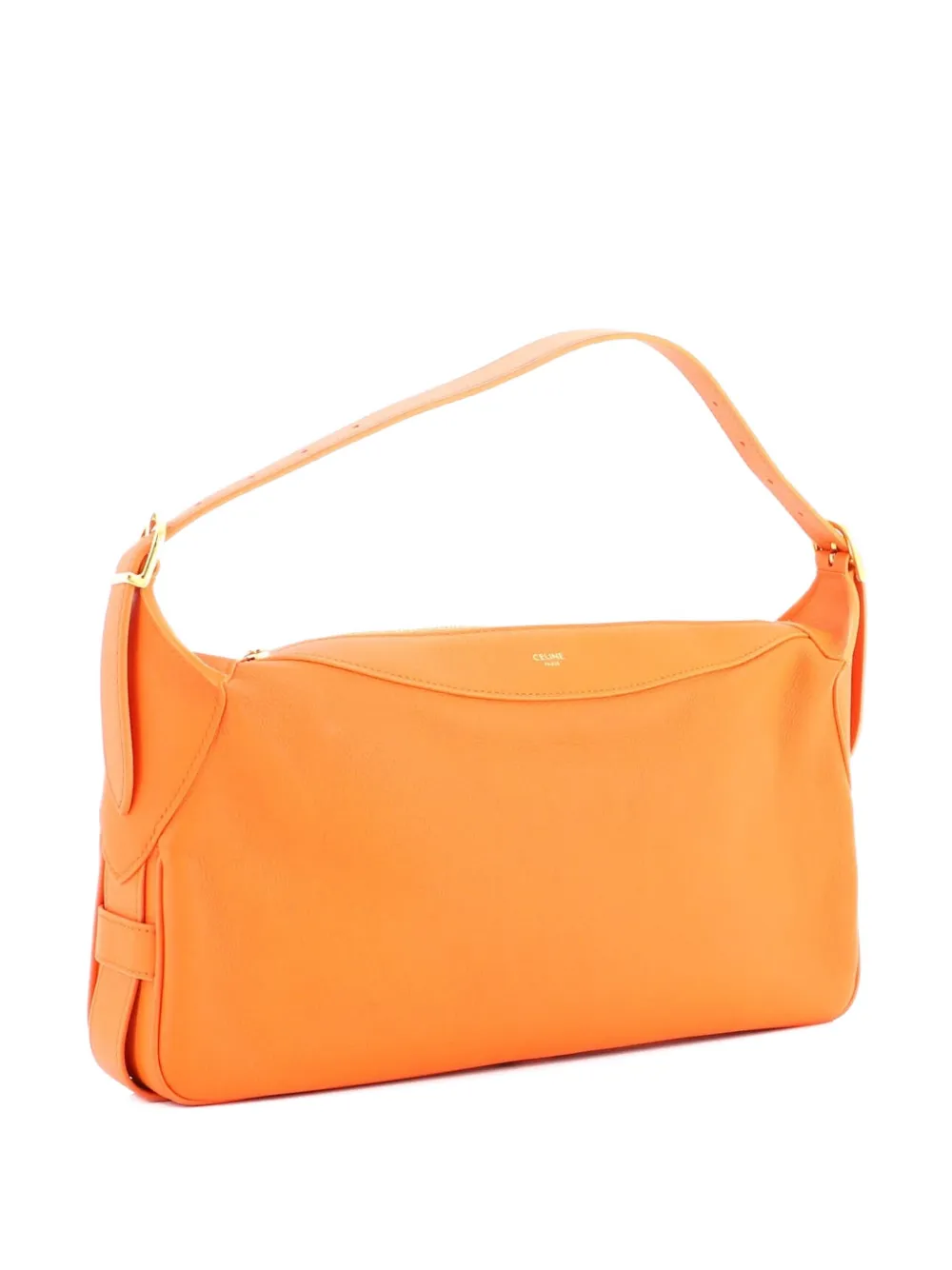 Celine Pre-Owned Romy Shoulder Bag Leather Medium hobo bag - Arancione