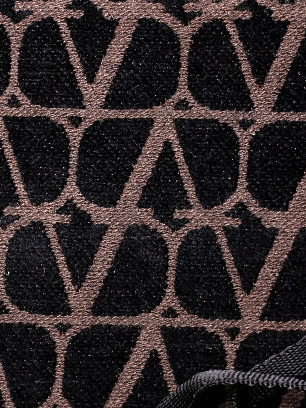 VALENTINO GARAVANI Pre-owned Le Troisieme Toile Iconograph Fabric Large Tote Bag In Black