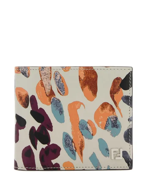 FENDI printed-leather squared wallet