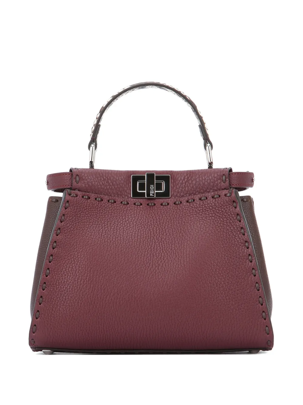 FENDI Borsa tote Peekaboo mini in pelle - Rosso