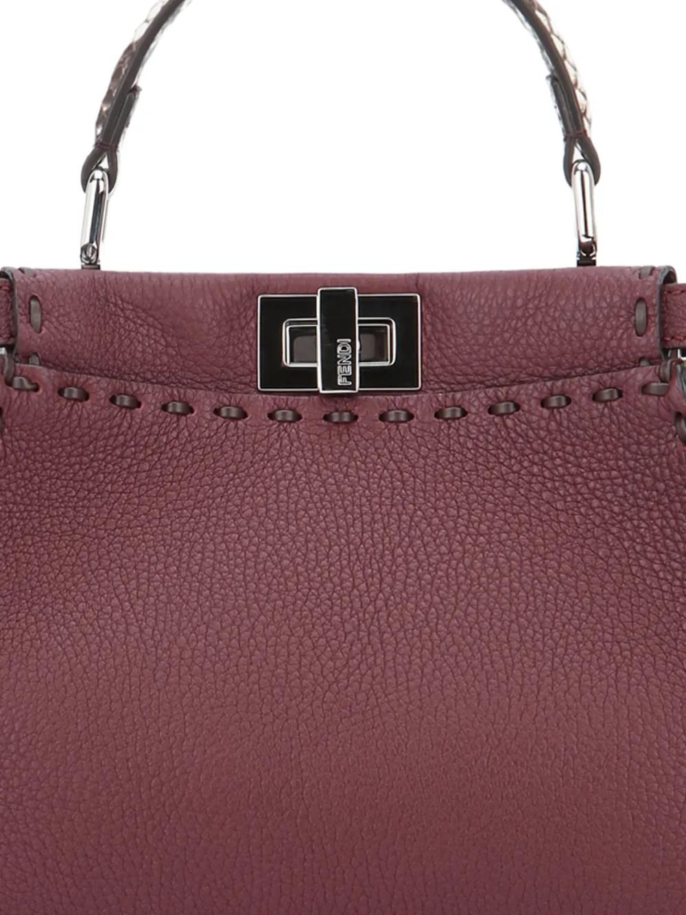 FENDI Peekaboo leren tas - Rood